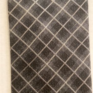 Unisex Dress Tie, Stafford, Grey Checkers, 58”
